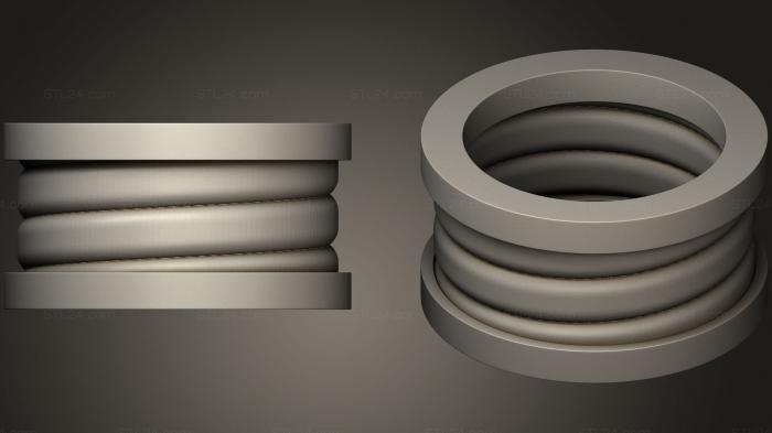 Ювелирные перстни и кольца (Кольцо 157, JVLRP_0639) 3D модель для ЧПУ станка